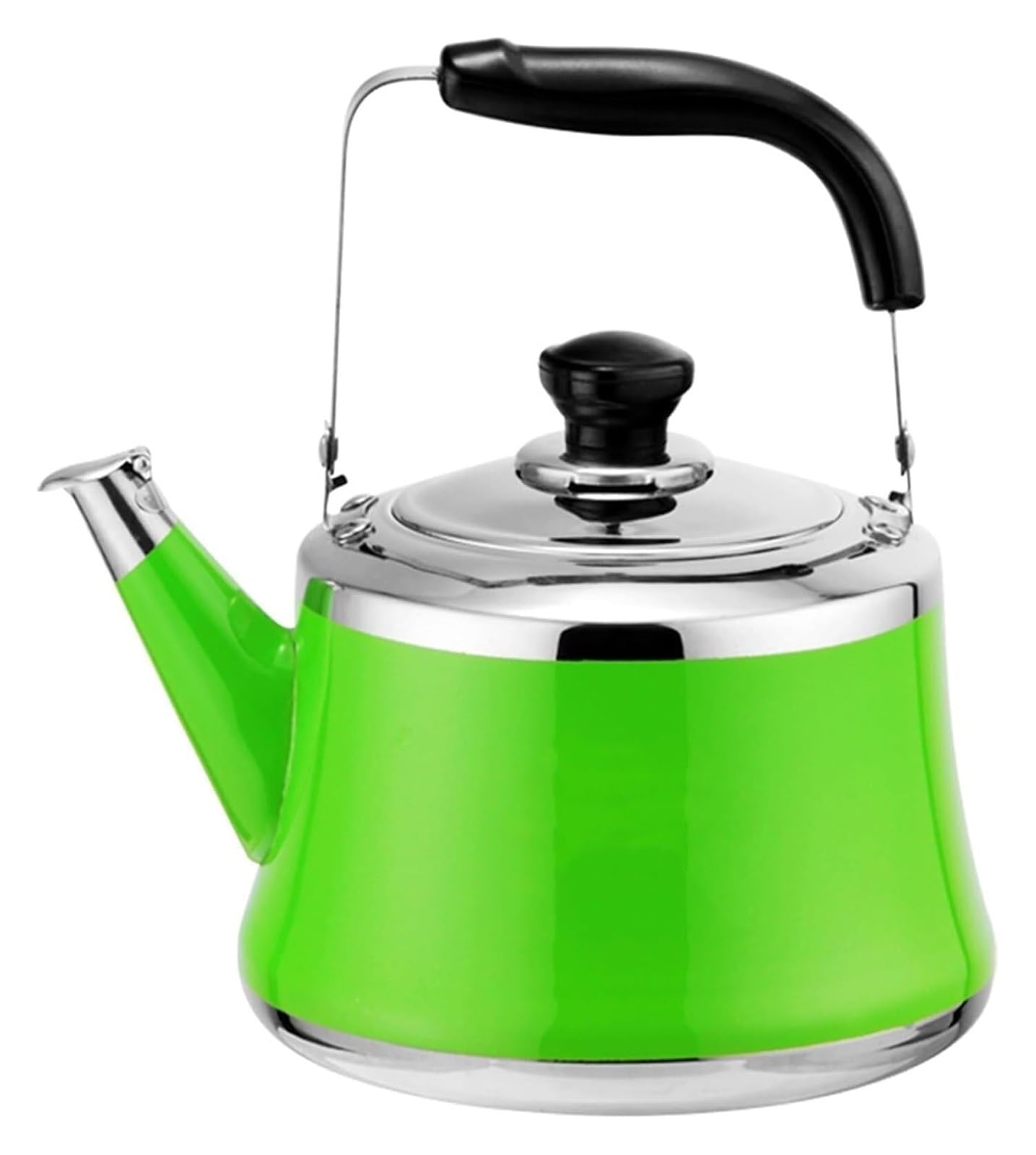 FGJsfhrDTU Small Tea Kettle with Infuser, Cute Whistling Teapot, 304 Stainless Steel Teakettle(Green,2L)