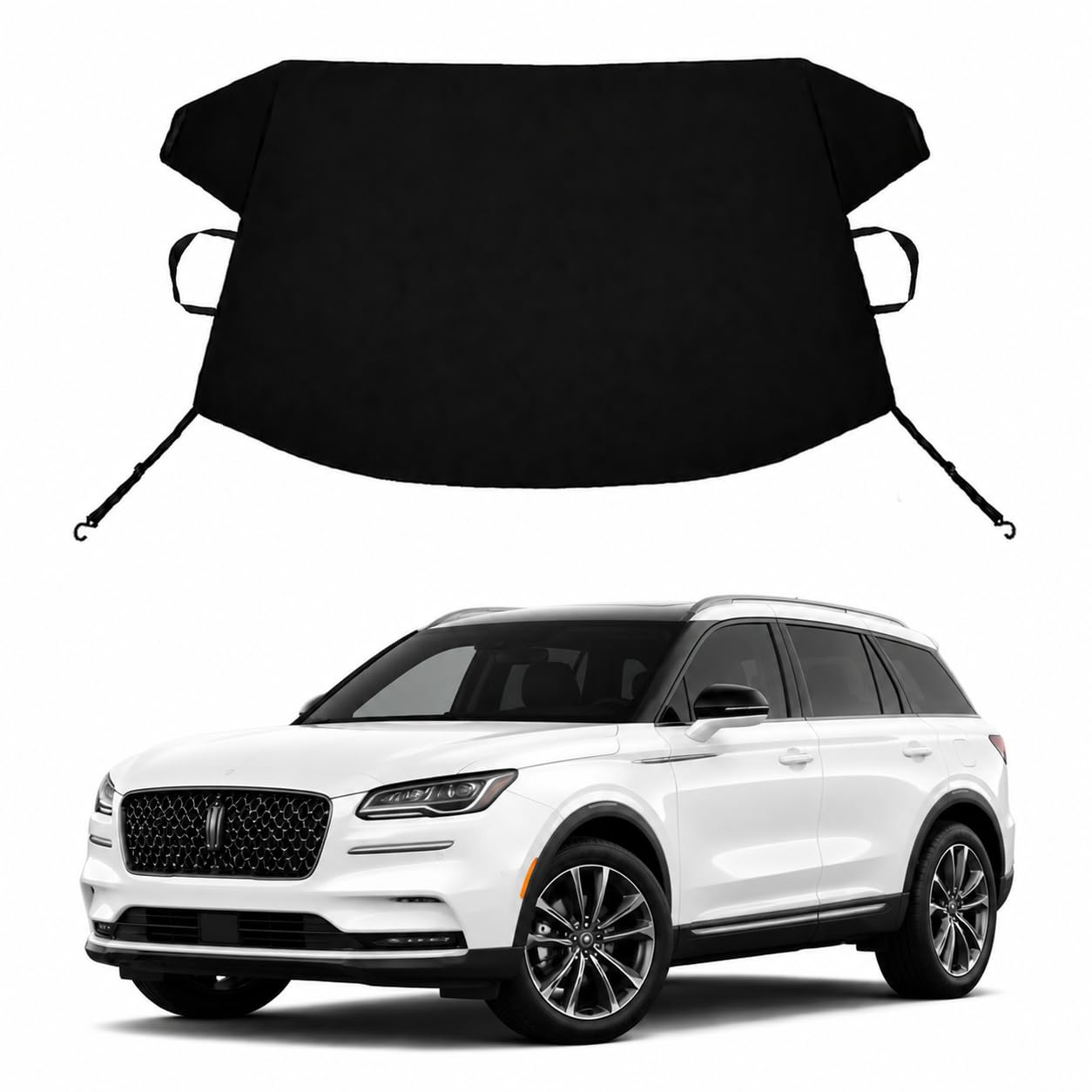 Corsair Custom Windshield Cover for Ice and Snow Lincoln Corsair Heavy Duty 600D Oxford Fabric Windshield Protector Fit Waterproof Frost Snow Cover Winter Car Accessories