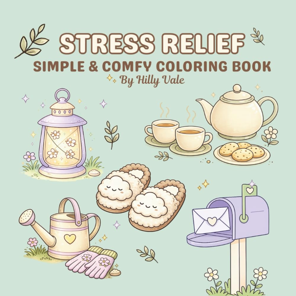 STRESS RELIEF: SIMPLE & COMFY COLORING BOOK
