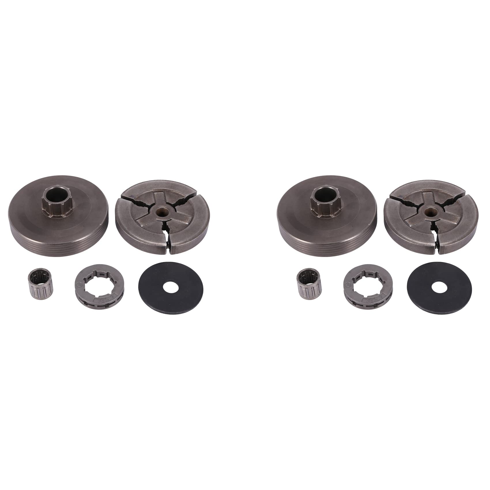 Jnchdghwa Silver Gray 2X Clutch Drum & Clutch & Sprocket Rim & Needle Bearing Fit For Chinese Chainsaw 4500 5200 5800