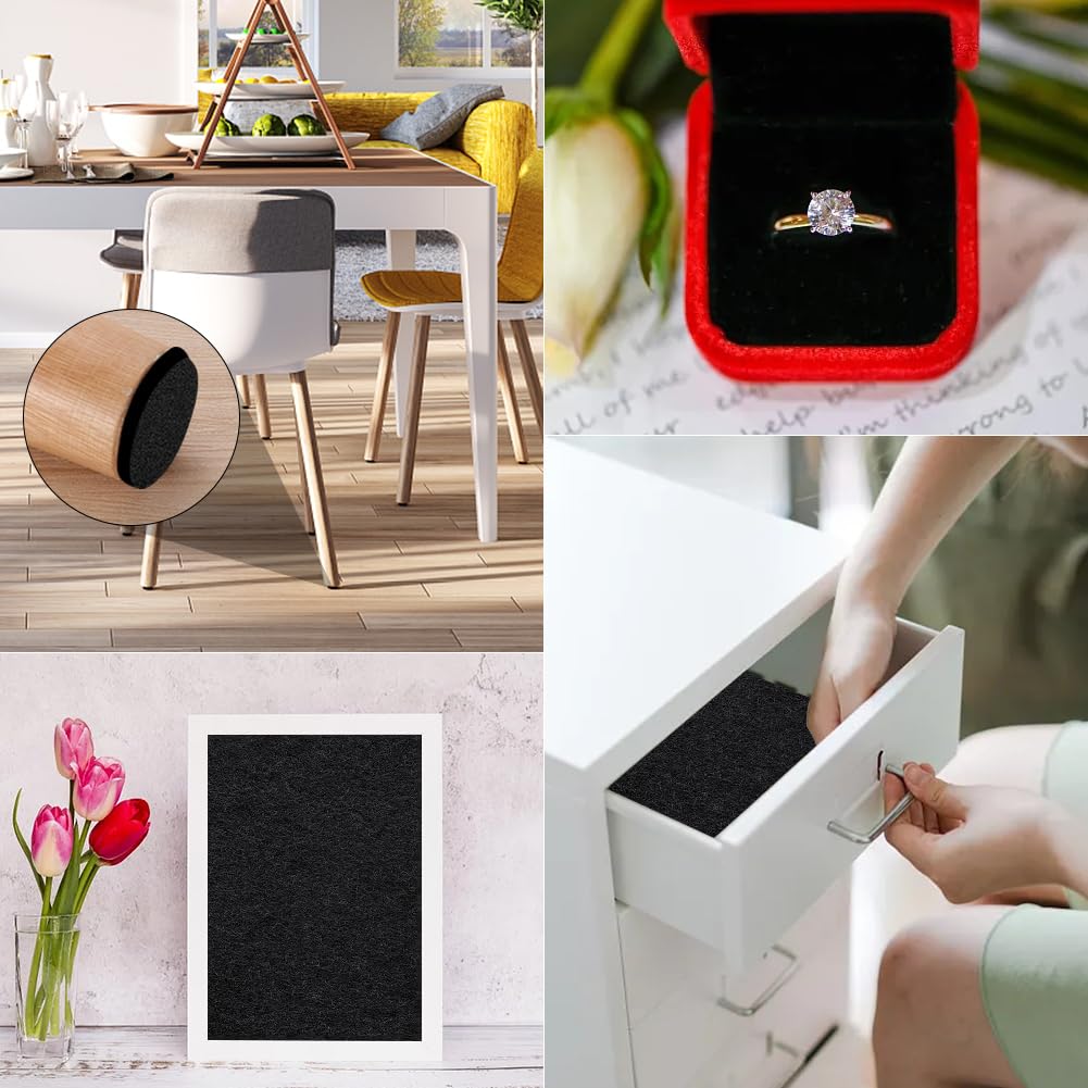 Fogli Di Feltro Autoadesivi EUBSWA - 220x40 Cm Per Fai-Da-Te (Marrone Scuro) - Foto 10