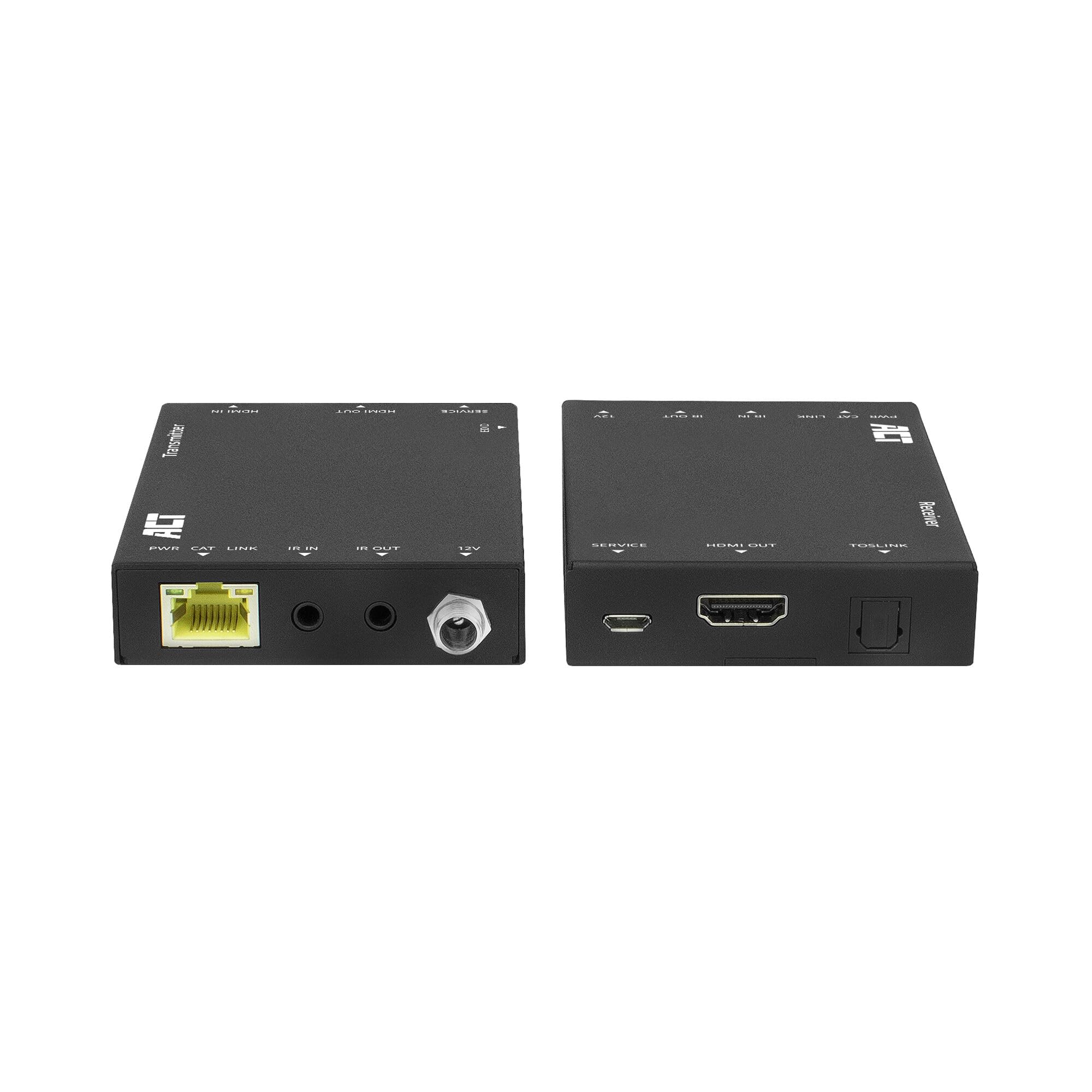 ACT Zestaw przedłużaczy HDMI, HDMI over Ethernet do 60 m przez CAT6, metalowa obudowa, wideo 4K 30Hz, status LED, HDMI Local Loop, EDID HDCP - AC7811