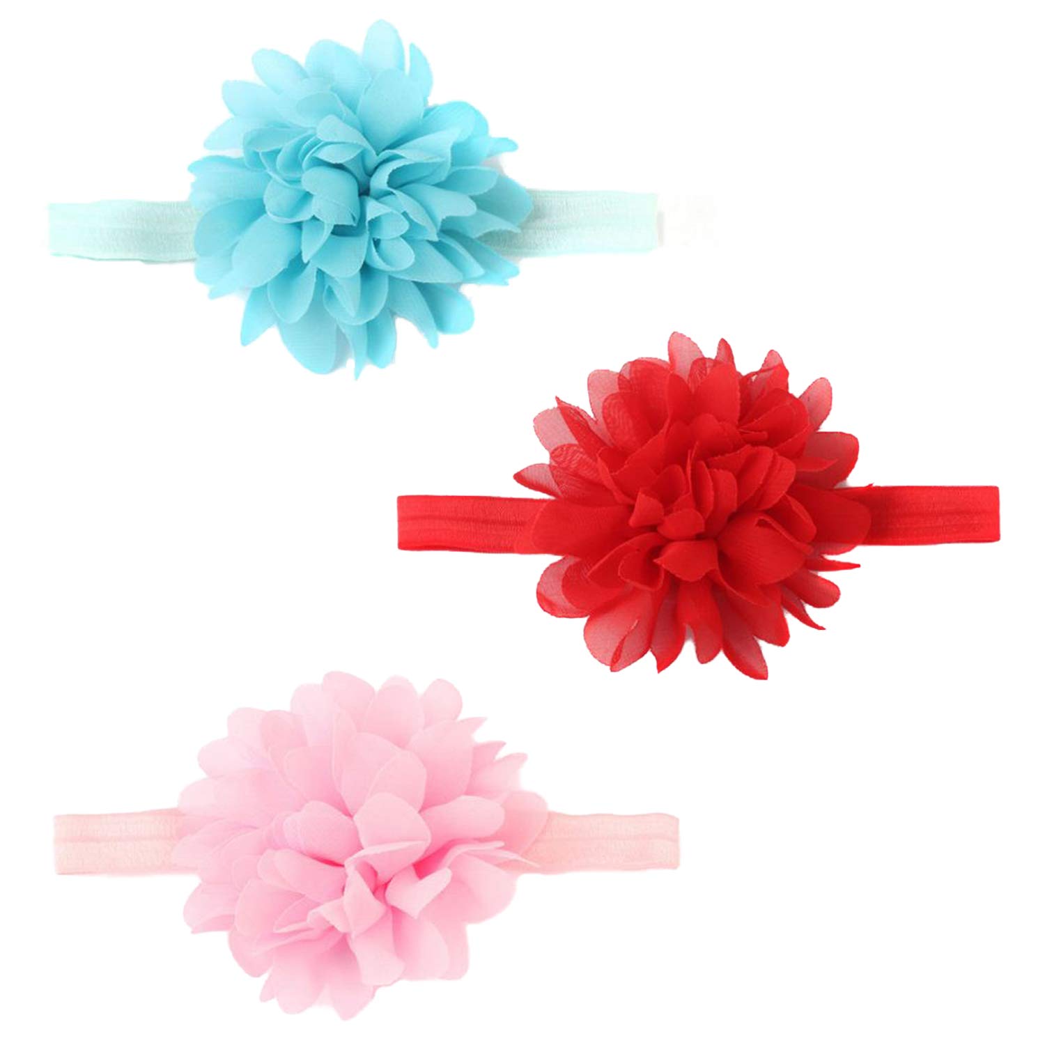 Babymoon (Set of 3) Headbands Flowers Soft Hairbands for Baby Girls Infants Toddlers-multi color - Review, Price and Buying Guide