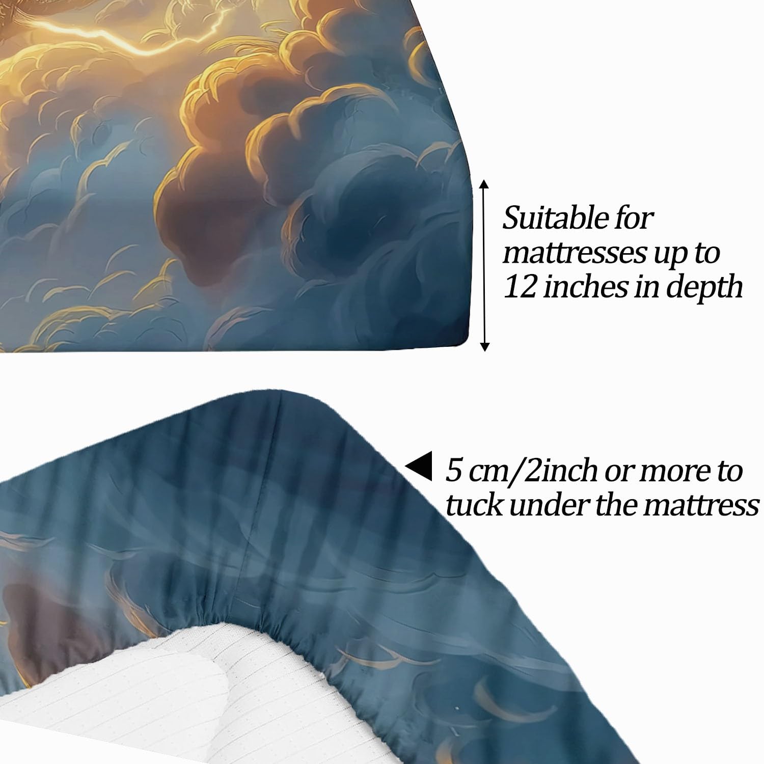 Juego de sábanas bajeras ajustables para adultos, 140 x 200 cm, suave, transpirable, microfibra, estampado oriental, tradicional, diseño de dragón, para niños, niñas, adolescentes, color gris y azul