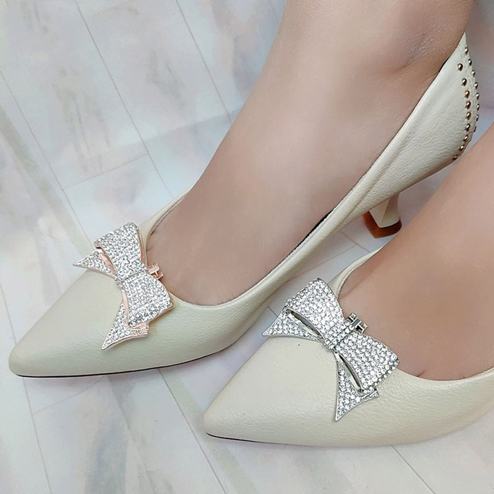 Clip Per Scarpe FINGERINSPIRE Paia Di In Tulle Con Fiocco Nero