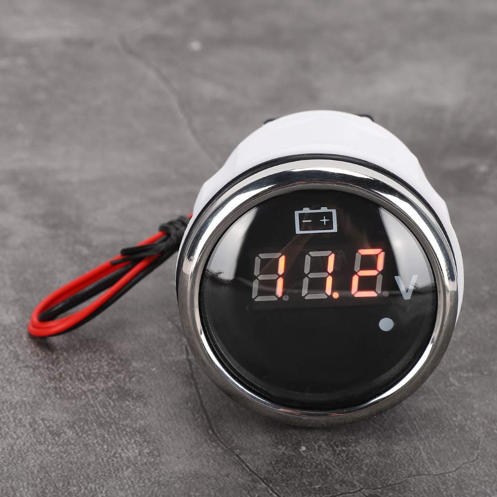 Jauge De Tension De terie à LED 52 MM/2 Pouces Avec Voy D'Avertissement Pour ures Et e Design élég Précision élevée Installation Facile Outil Indispensable Pour Les Passionnés D'Automobile
