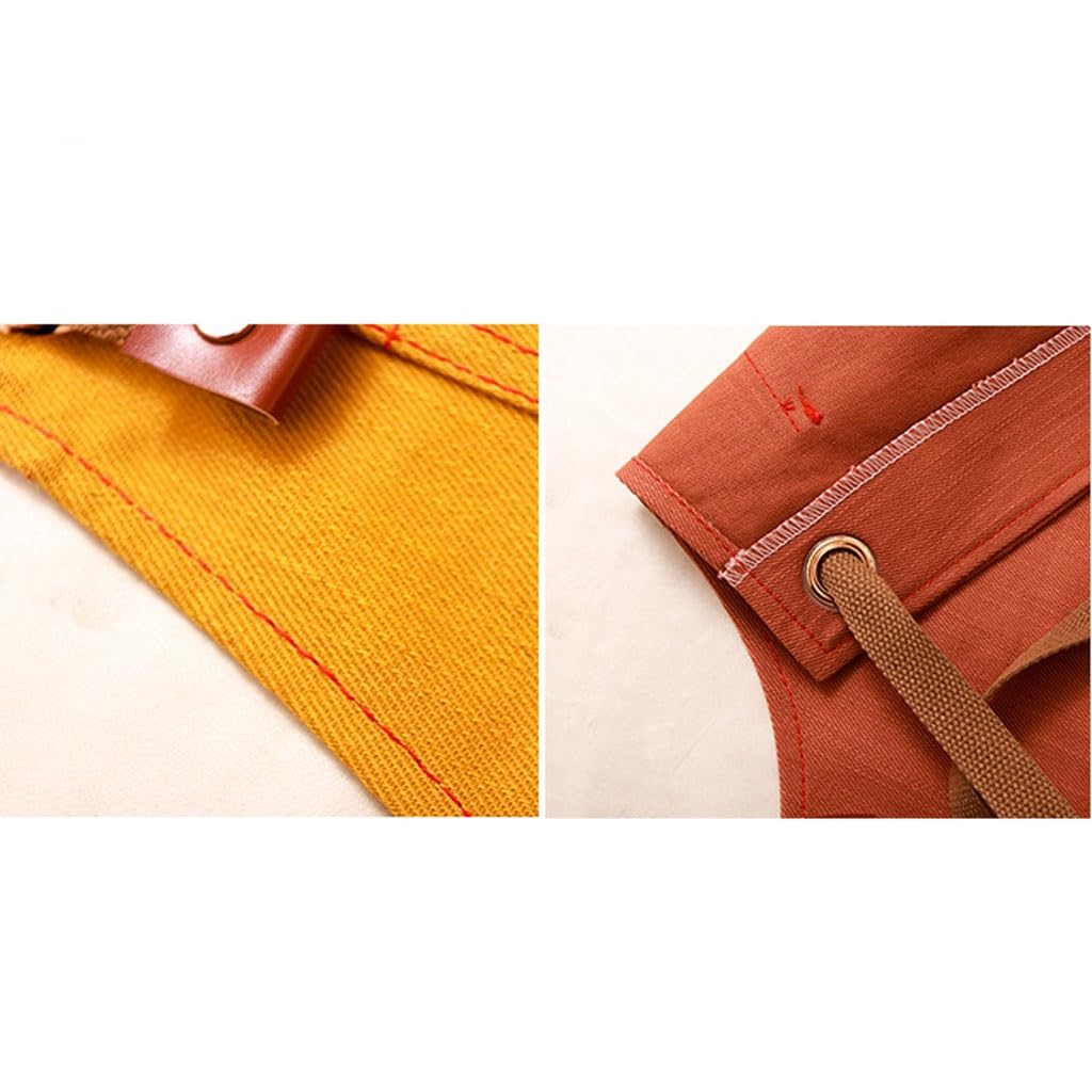 Delantal de chef, delantal de mezclilla unisex con bolsillos para cocina, restaurante, barista, barbería