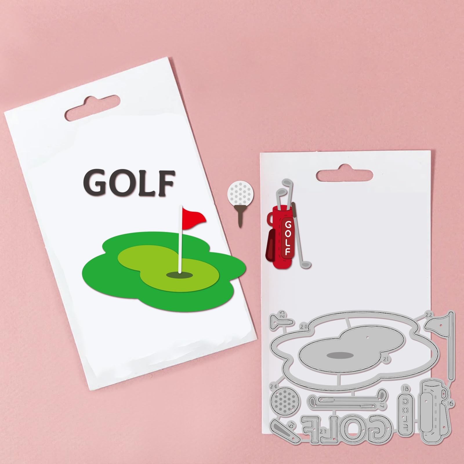 GLOBLELAND Golf Lady Man Cutting Dies for DIY Scrapbooking Metal Golf Sport Die Cuts Embossing Stencils Template for Paper Card Making Decoration Album Craft Decor - Image 3