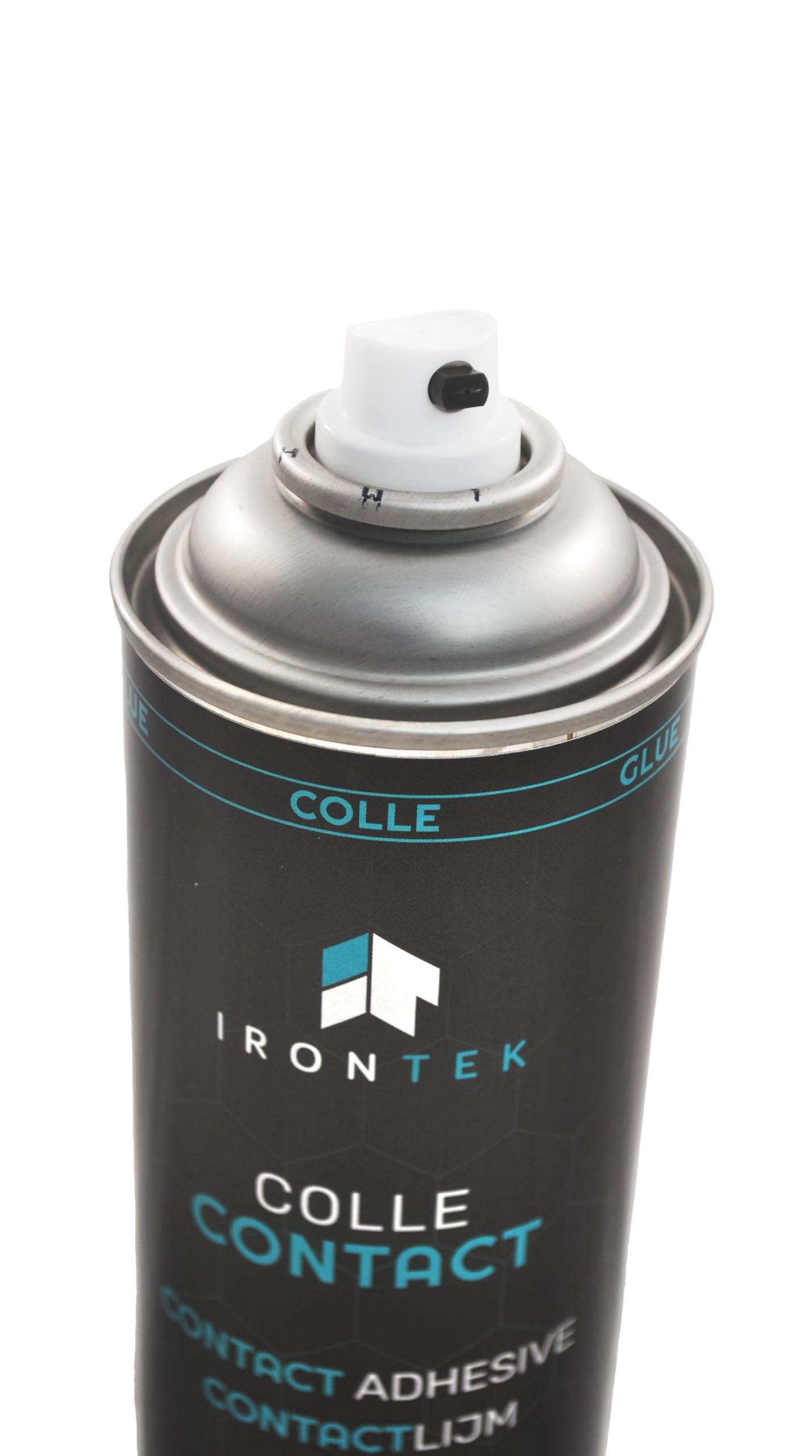 Colle Néoprène Aérosol 400ml - IRONTEK | IT131 | Haute adhérence Multi-supports Repositionnable | Séchage Express Résiste à l’eau | Réparation Tissu Mousse Isolation Plafond Voiture