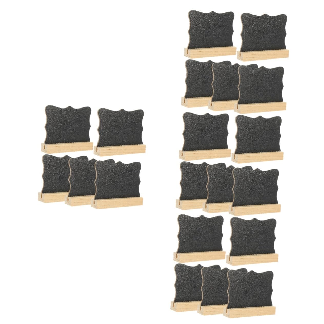 ARTIBETTER 4 Ensembles Ornements À Tableau Noir Double Face Petit Panneau De Décoration Intérieure Craie Table De Table Planche Mini-tableaux Mini Panneaux De Tableau En Bois 5 Pièces * 4