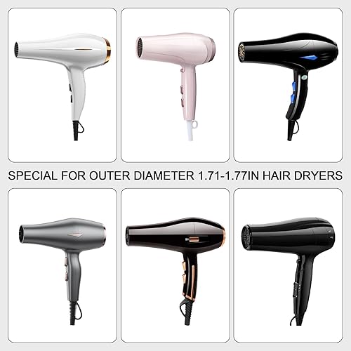 Miniatura 6 de EXCEART Reemplazo de boquilla profesional para secador de pelo, 2 piezas, negro, plástico, con cable eléctrico