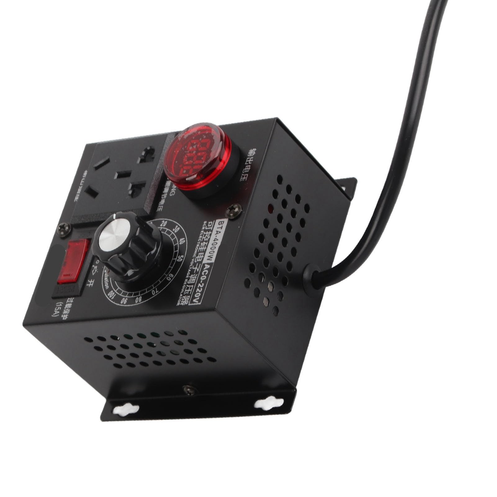 Régulateur De Tension SCR 4000W AC 220V – Variateur Pour Lumière, Moteur, Chauffage – Avec Ventilateur - 4
