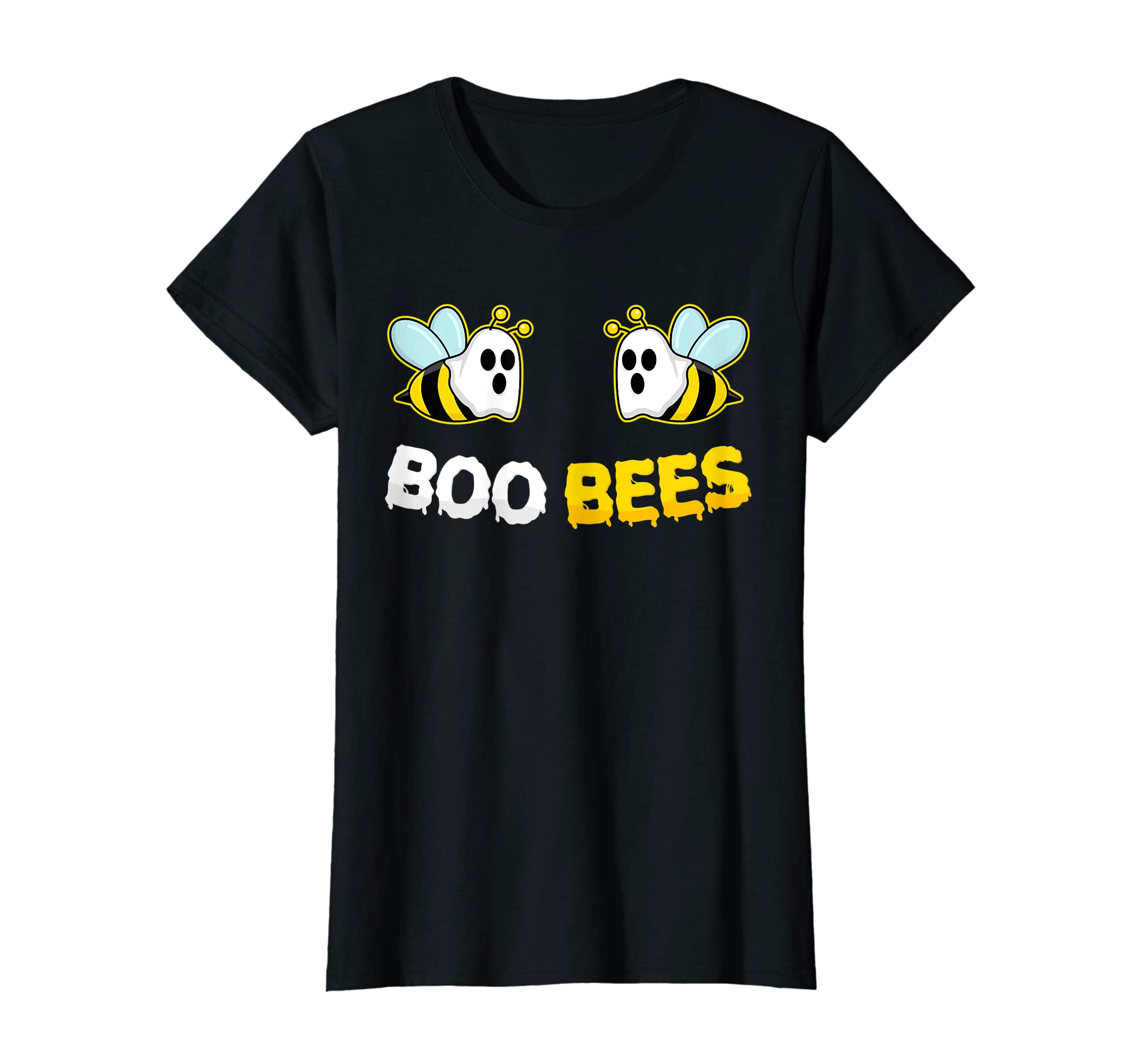 Boobees Halloween Outfit TShirt Women Girls CuteBoo Bees Ghost Funny Halloween Matching Couple Costume Party T-ShirtOEKO-TEX STANDARD 100
