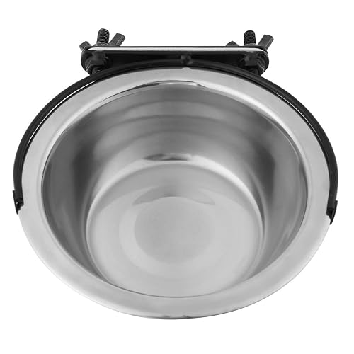 Tnfeeon Comedero Colgante de Acero Inoxidable para Mascotas 3 Tamaños Desmontable para Jaulas de Perros…