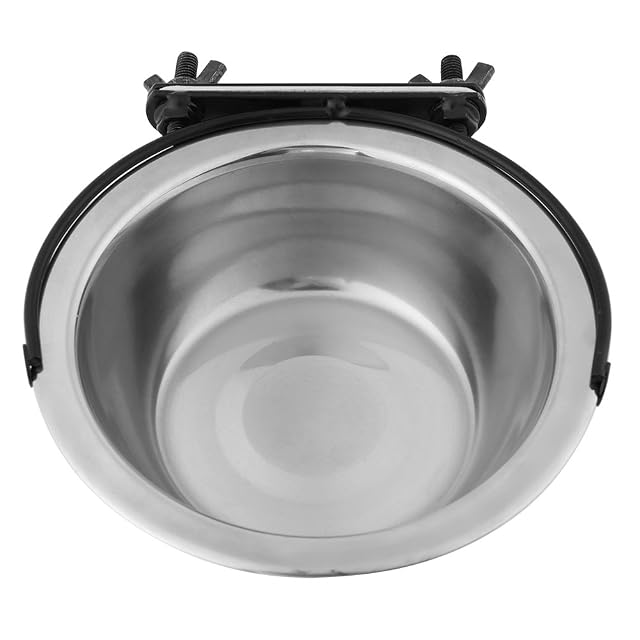 Tnfeeon Comedero Colgante de Acero Inoxidable para Mascotas 3 Tamaños Desmontable para Jaulas de Perros…