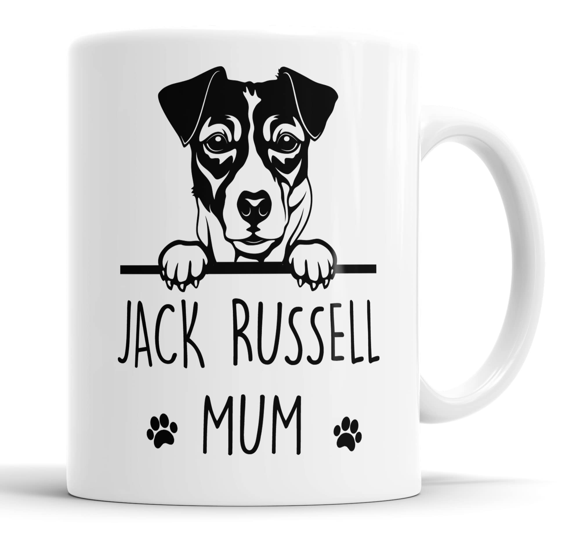 Faithful Prints Jack Russell Mum Mug Pet Present Jack Russell Dog Mum Dad Friend Joke Funny Gift Cup Birthday Christmas, Ceramic Mug