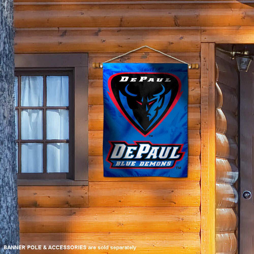 DePaul University Gartenflagge - Doppelseitig, 100% Polyester, Offiziell Lizenziert, Design A