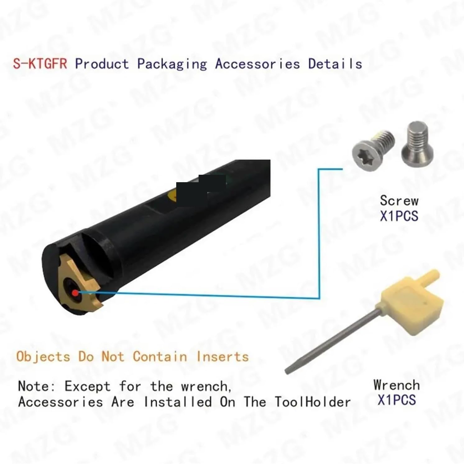 Internal KTGFR Groove Machining Cutting Cutter CNC Lathe Parting Face TGF 32L Grooving Tools Holders(S20Q-KTGFR16)