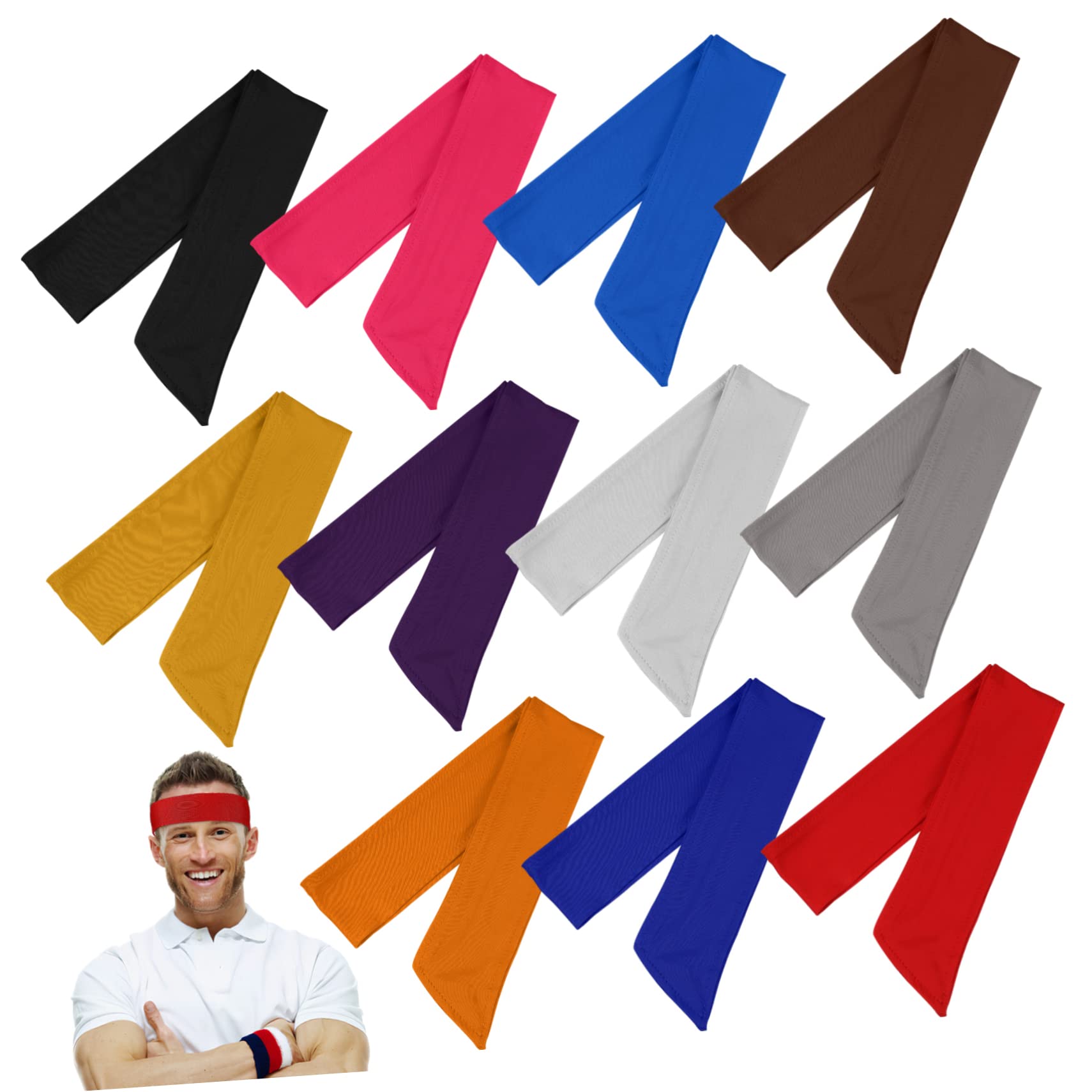 Bandeau de Sport 15 Pièces en Polyester et Élasthanne pour Hommes