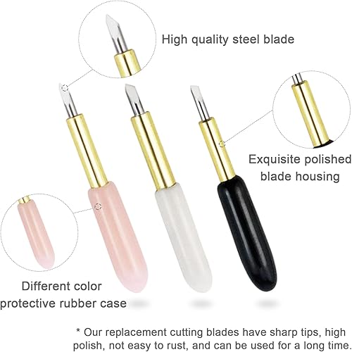 Miniatura 9 de 50 cuchillas de corte de repuesto para Cricut Explore AirAir 2Air 3MakerMaker 3, incluye 10 cuchillas de punta fina, 20 cuchillas estándar, 20