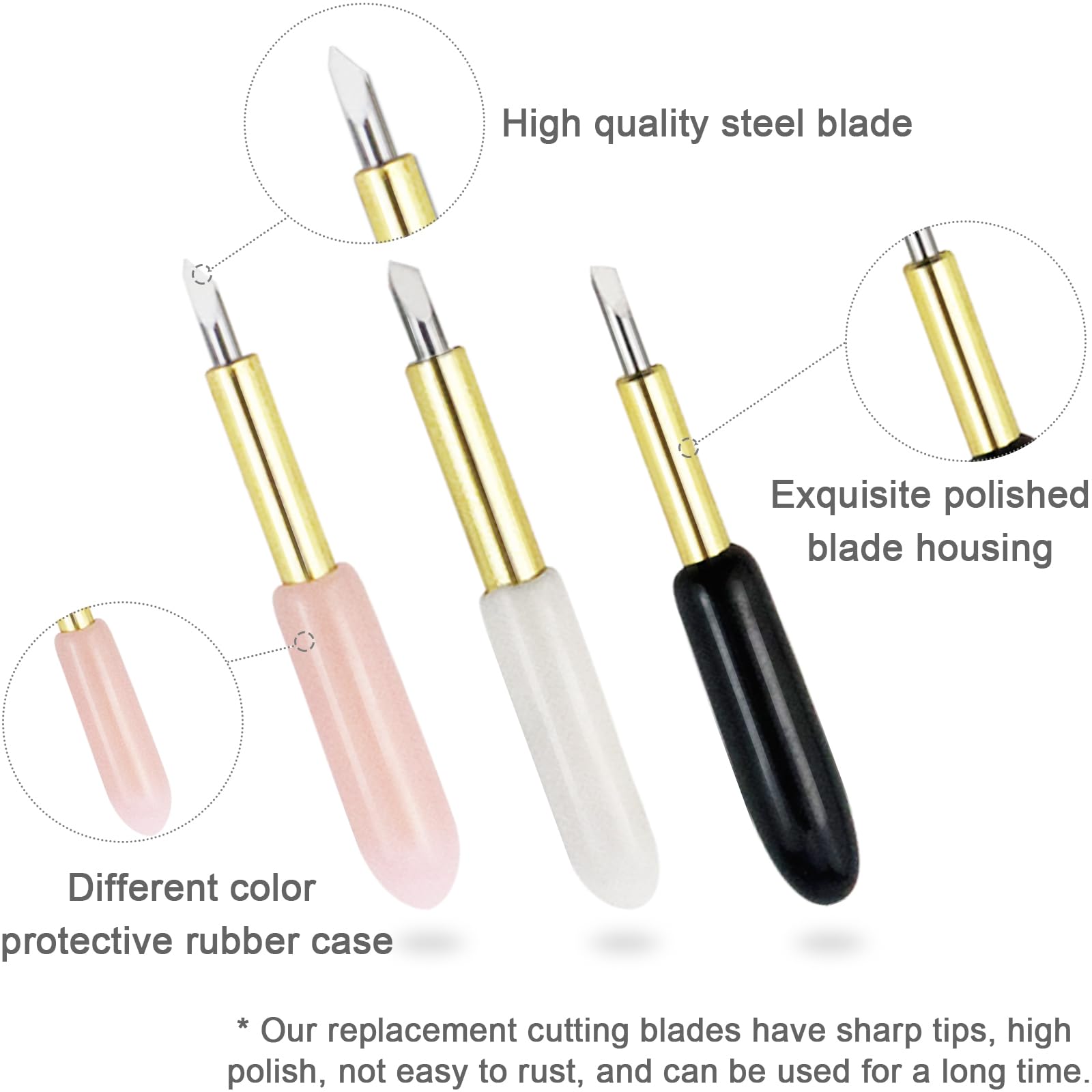 Cricut Blade 50-Pack Cricut Replacement Blades Fine, Standard