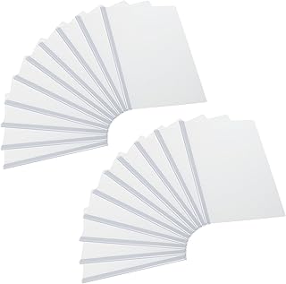 PATIKIL Cubiertas Transparentes para Informes con Barras Deslizantes, 20 Unidades de Cubiertas para Currículum con Agarre Deslizante de 8 mm, Capacidad para 50 Hojas, Color Azul