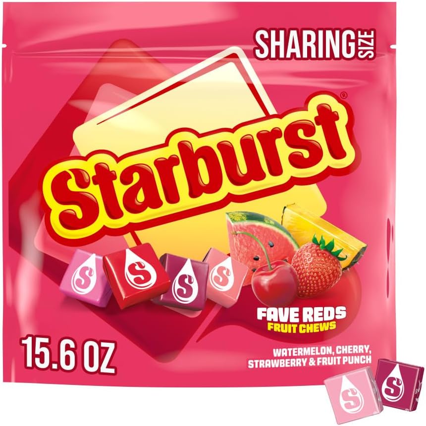 FaveREDS Fruit Chews Candy, Chewy Candy, 15.6 oz Sharing Size Bag