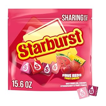 STARBURST FaveREDS Fruit Chews Candy, Chewy Candy, 15.6 oz Sharing Size Bag