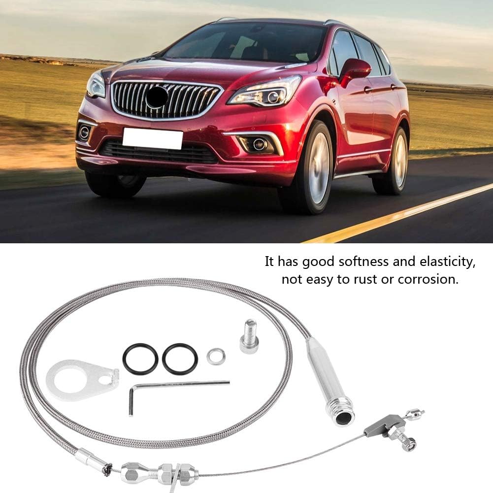 Kickdown Cable, 700R4 Braided Kickdown Cable Transmission Detent for all Detent Cable 700R4 Lokar Replacement 700r4 kickdown cable 700r4