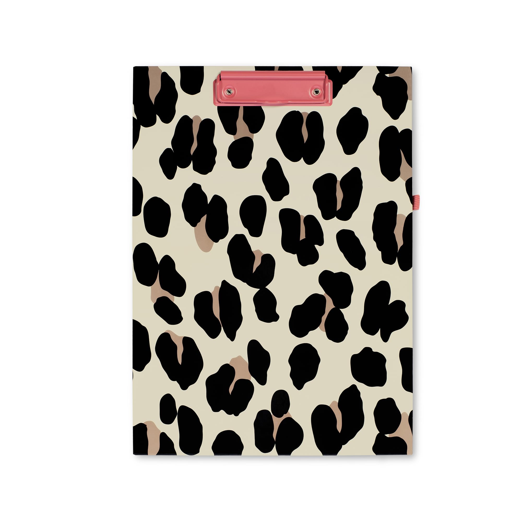 Kate Spade New York Leopard Print Clipboard Folio with Low Profile Clip, Professional Padfolio Includes Lined Notepad, Pen Loop, and Pocket, Forest