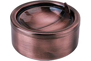 hanlongyu Flip Top Stainless Steel Ashtray Set for Marijuana Use