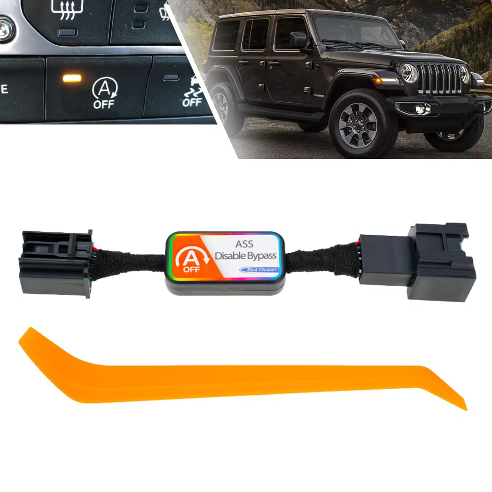Auto Start Stop Eliminator/Disable for 2018-2024 J'eep Wrangler JL, 2020-2024 J'eep Gladiator JT ESS Engine Auto Stop Disabler Error Free Stop-Start Bypass Device Cable