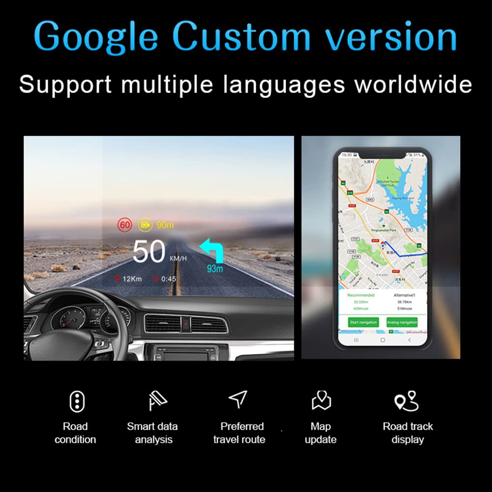Auto Display HUD OBD Speedometro GPS Diagnostico Auto Strumento Diagnostico Scanner Lettore di Codice Automatico con Avviso di Fatica Allarme Eccessivo per Tutte le Auto