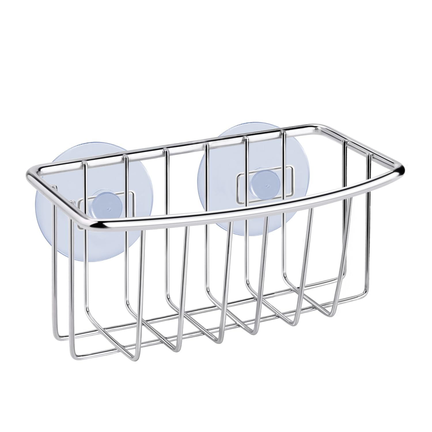 Linemoon Sponge Holder for Kitchen Sink Caddy with 2 Suction Cups Efficient Sponge Caddy for Kitchen Storage Rustproof