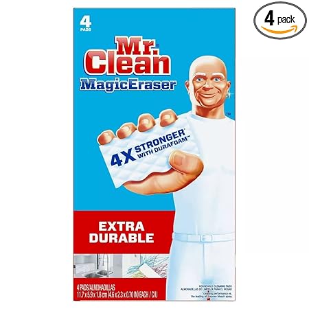 Mr. Clean Magic Eraser, Extra Power, 4 Pads (Pack of 2 boxes)