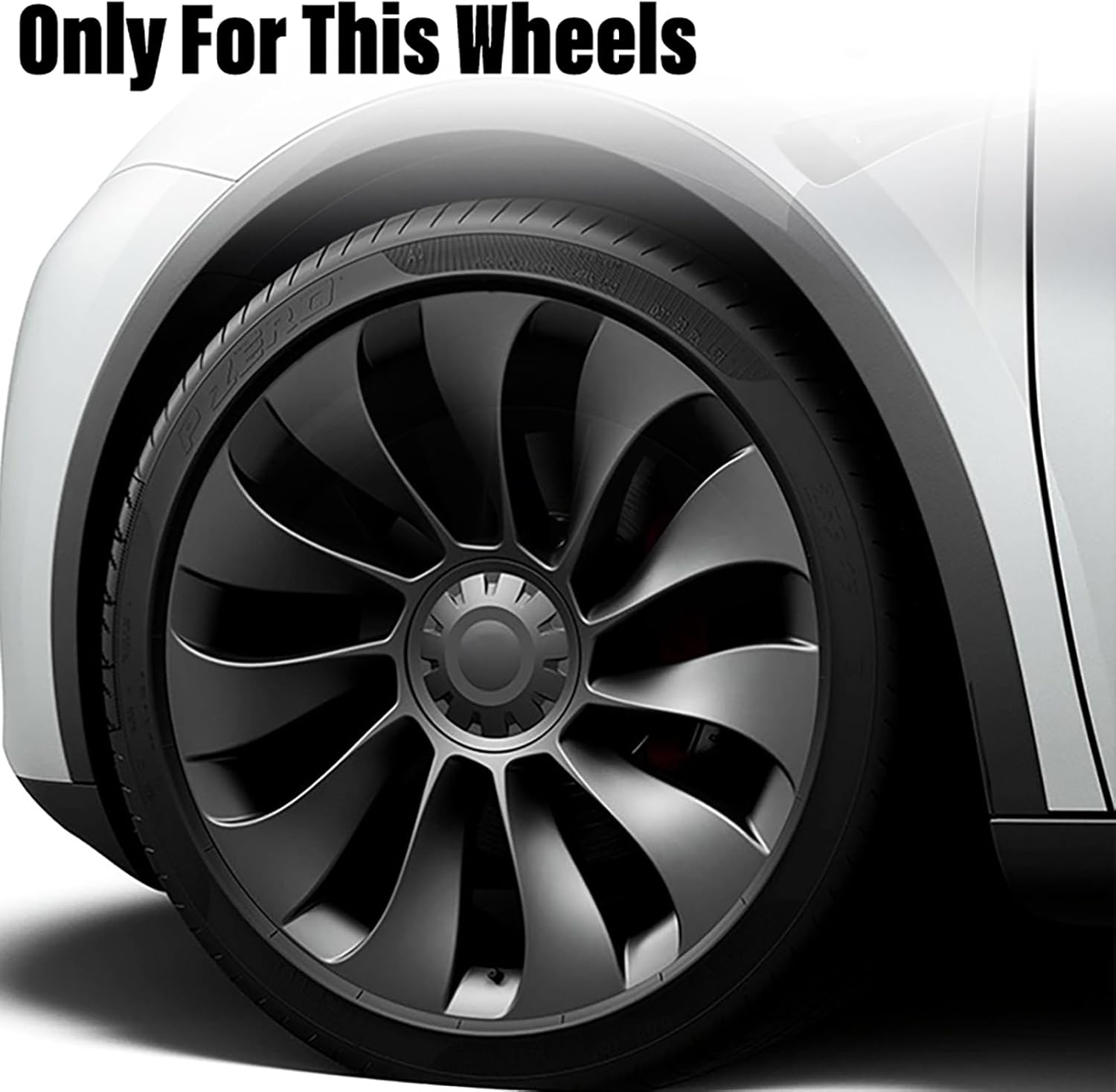 Wheel Rim Protector for Tesla Model Y (2020-2024) 21 inch Wheels Protectors 4PCS ABS Rim Guard Cover - Easy to Install Car Protection Tire Trim Rings for Car Hubcaps Exterior Accessories