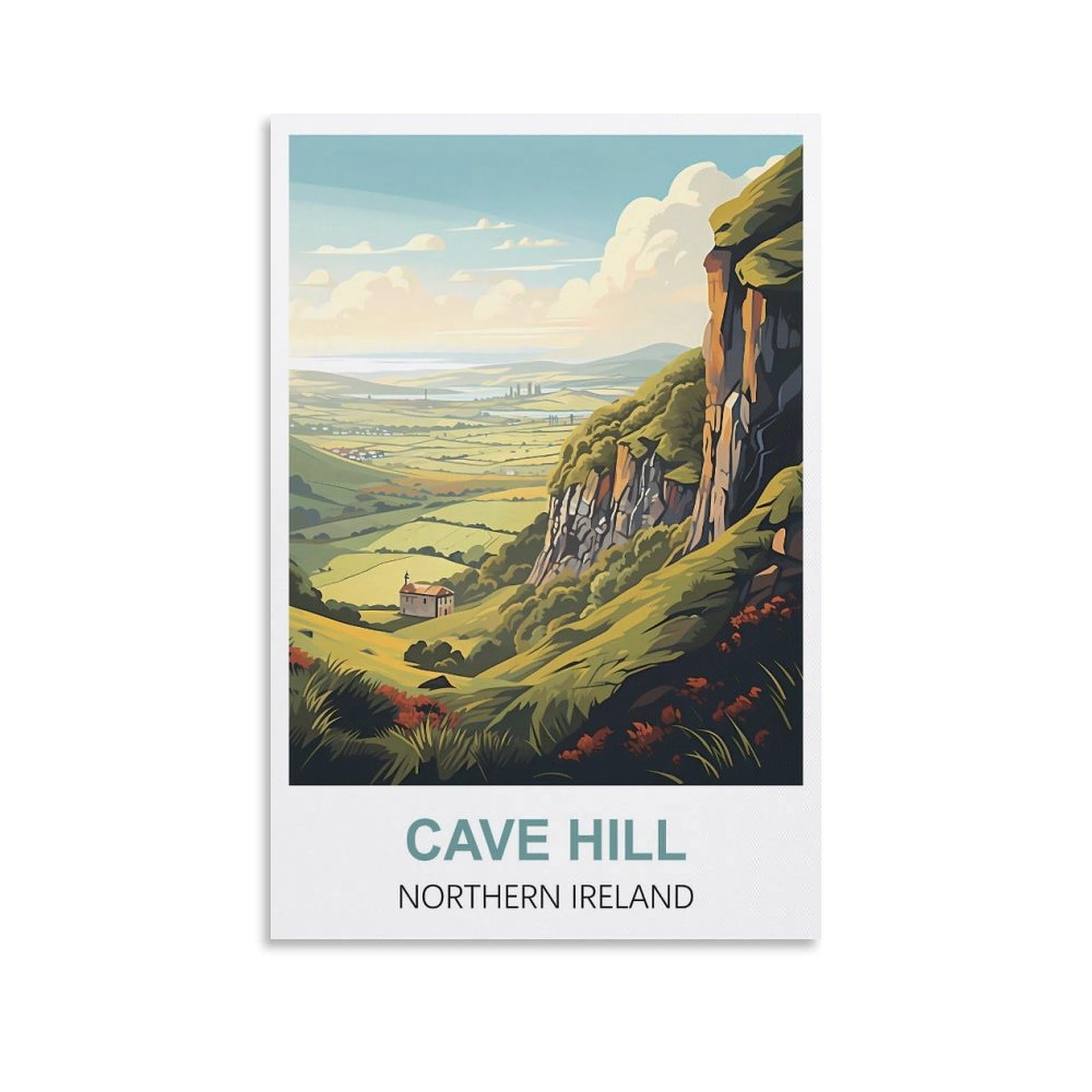 Ezmlfa A107 Paint By Number Diy Oil Painting Cave Hill Northern Ireland Landscape Kit For Adults Beginner Diy Oil Painting 30X40cm