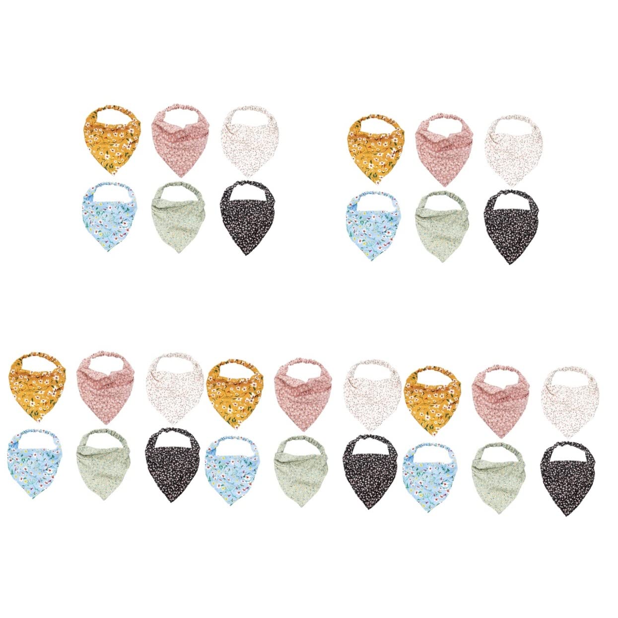 FRCOLOR 30stücke Elastische Haarbandanas Mit Blumenmuster Weiche Kopf Und Haarschals Für Damen Für Make-up Spa Sport Oder Schlaf Verschiedenen Farben