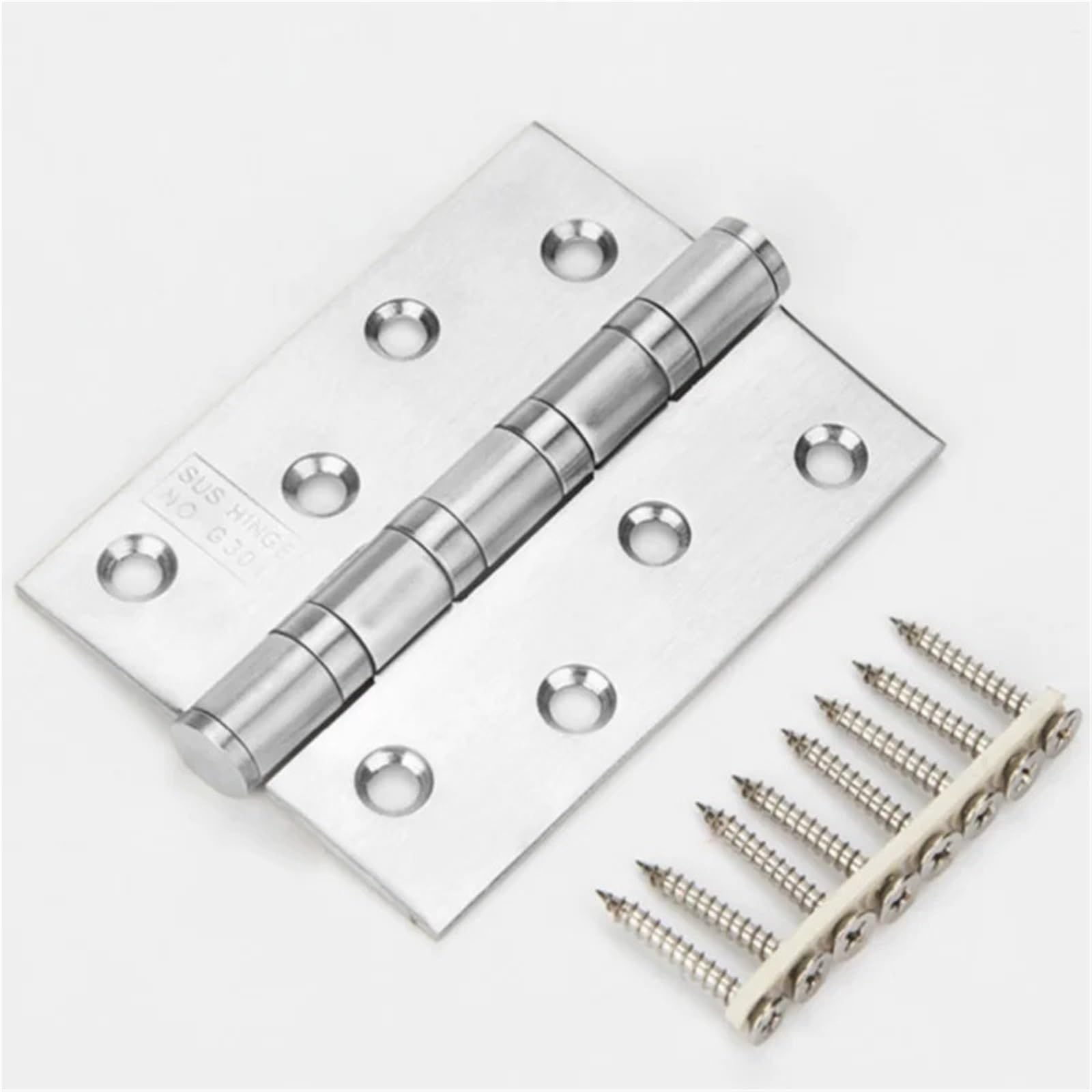 FQJYXWEWL Door Hinges Stainless Steel Room 4 Inch Bearings Hinge 3mm Thick Heavy Connector 2Pcs(2Pcs Steel)