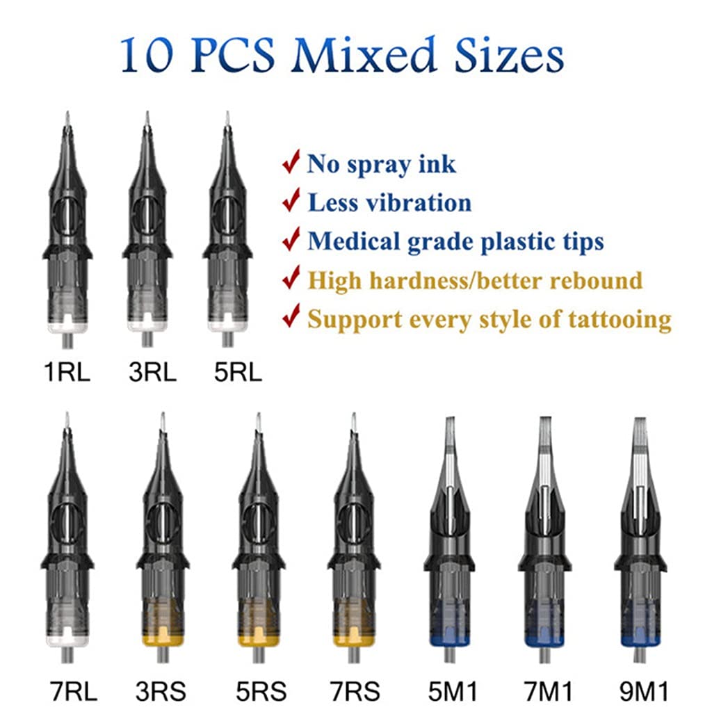 Amazon.co.jp: SMEJS タトゥーマシンキットのカートリッジの針が