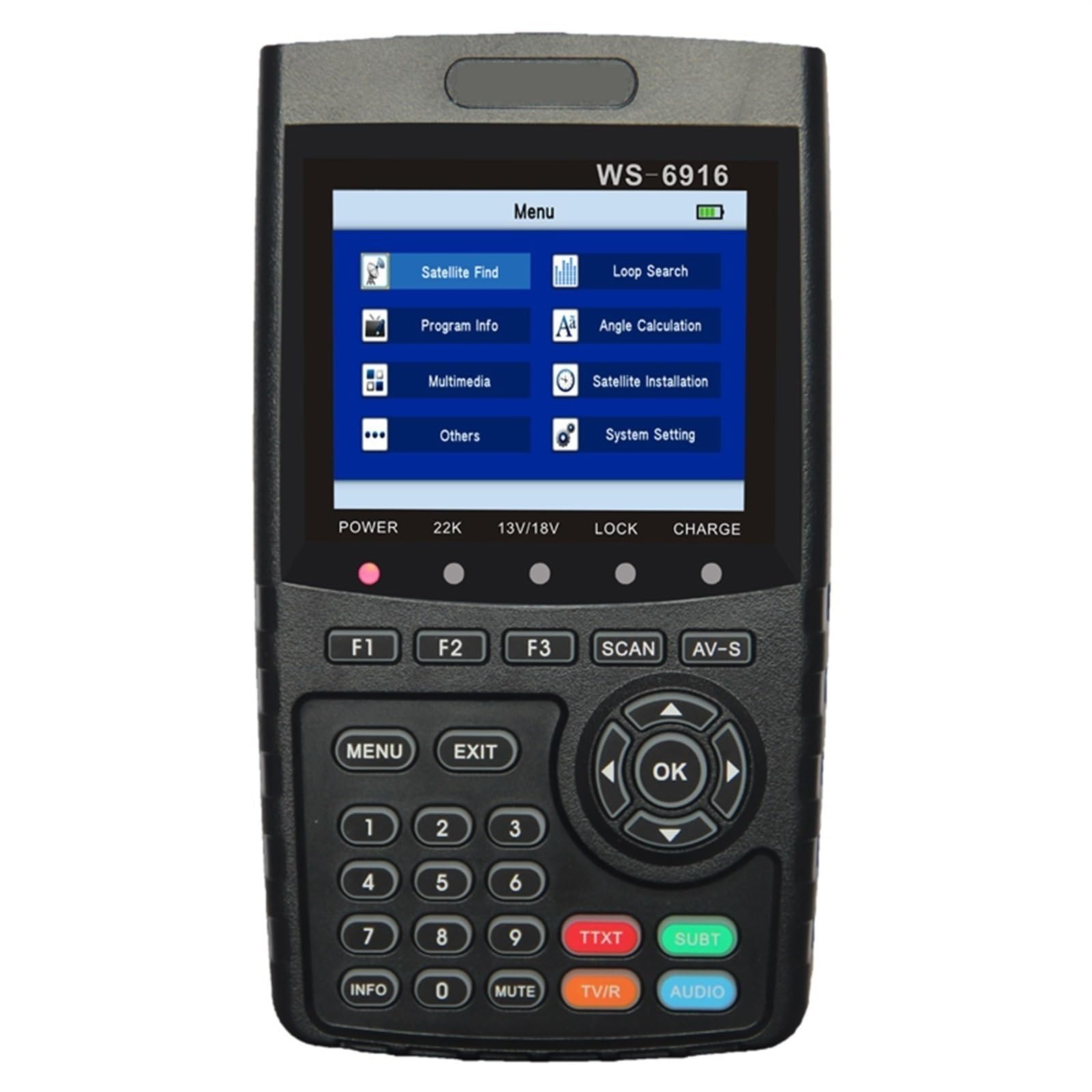 Detector de satélites Medidor Buscador De Satélite Digital DVB-S2 MPEG-2/MPEG-4 Full HD H.264 DVB S2 Medidor Buscador De Satélite