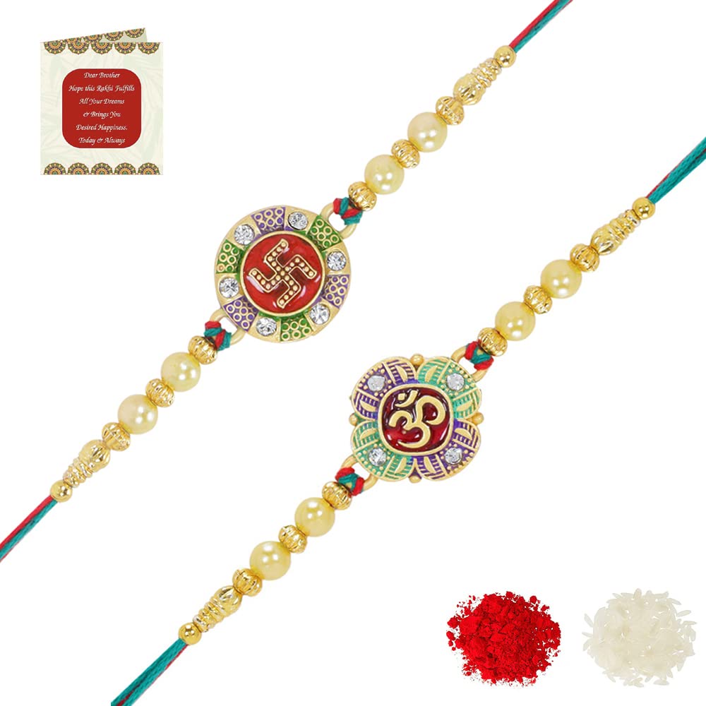 See full amazon price history chart for Riddhika Ventures Mens Fabulous Gold Plated Flower and Meenakari Ganesh Rakhi (Set of 2) with Roli Chawal and Greeting Card (P4P5) Riddhika Ventures Mens Fabulous Gold Plated Flower and Meenakari Ganesh Rakhi (Set of 2) with Roli Chawal and Greeting Card (P4P5) (B0D8WTGK6K) Amazon Price History, Amazon Price Tracker
