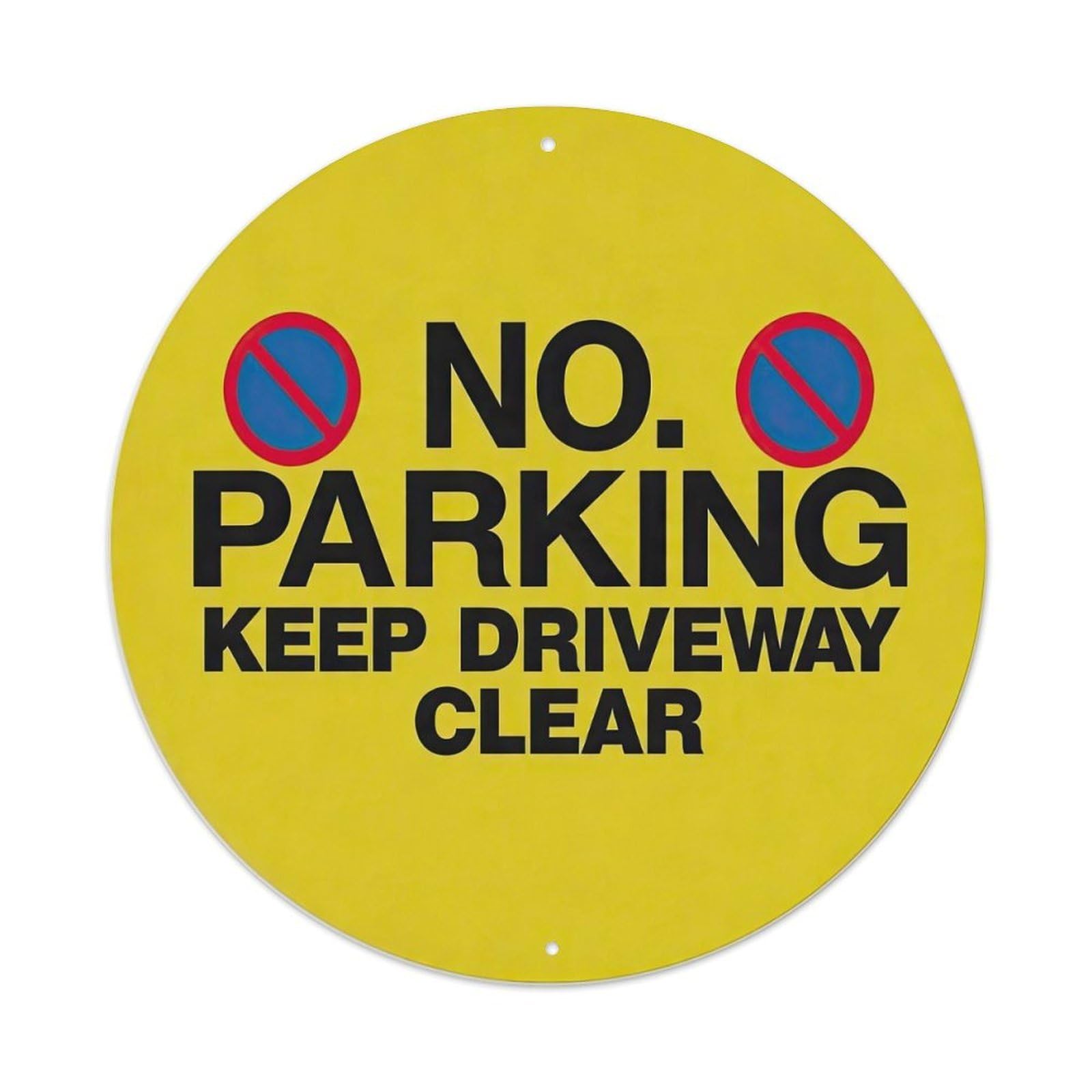 No Parking Keep Driveway Clear Metal Tin Sign