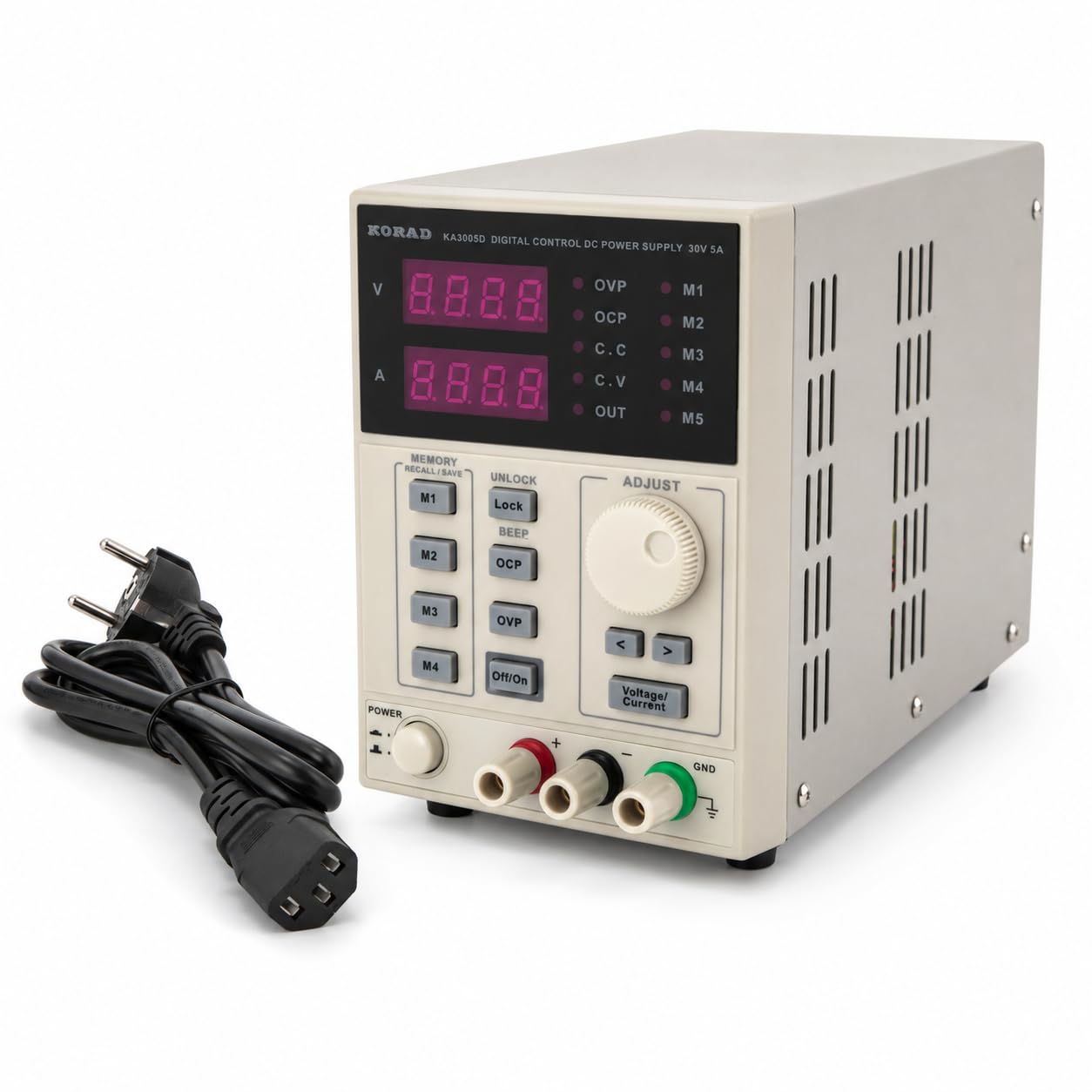 Alimentation de Laboratoire ka3005d 0-30V / 0-5A convertisseur de Tension | Contrôlable Alimentation Stabilisé e DC Réglable et Programmable avec Affichage LED à 4 Chiffres de Haute Précision