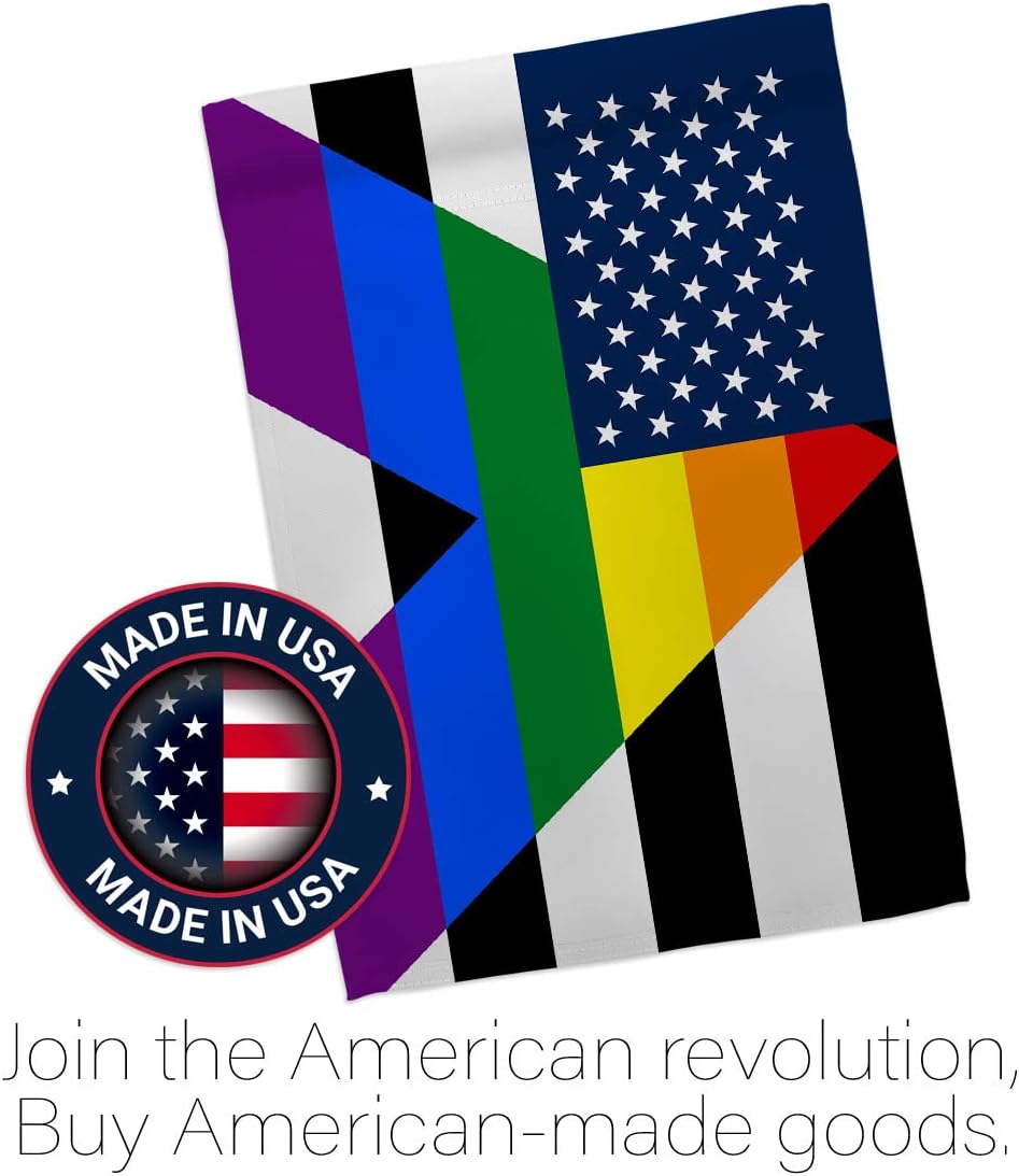 US Straight Allies for Equality House Flag - Support Pride Rainbow Love LGBT Gay Bisexual Pansexual Transgender - Decoration Banner Small Garden Yard Gift Double-Sided Made in USA 28 X 40