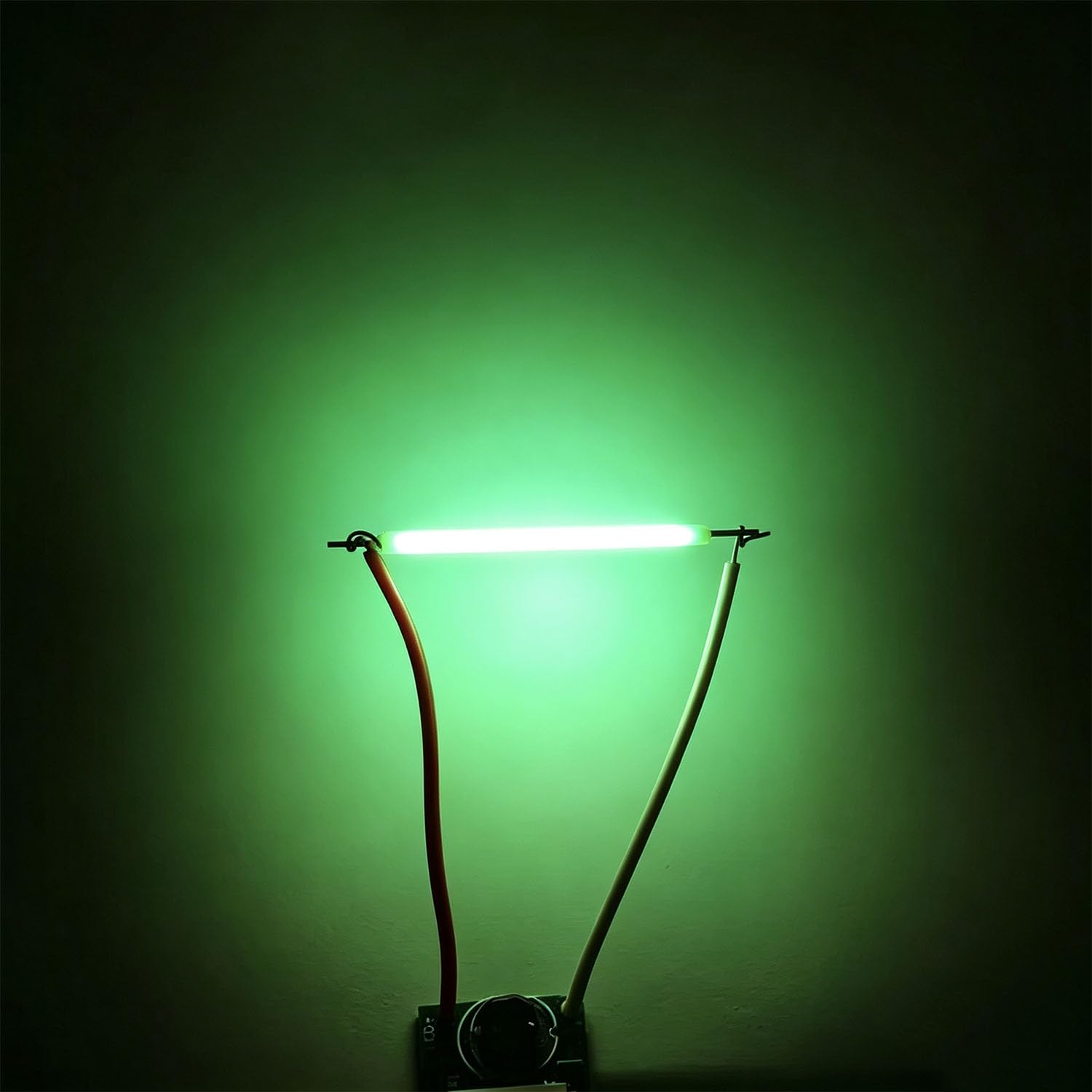lLED Filament Ersatzteile Edison Glühbirne DC 3V starres Keramik LED Filament Flexible Lampenteile 100PCS/54mmGrün