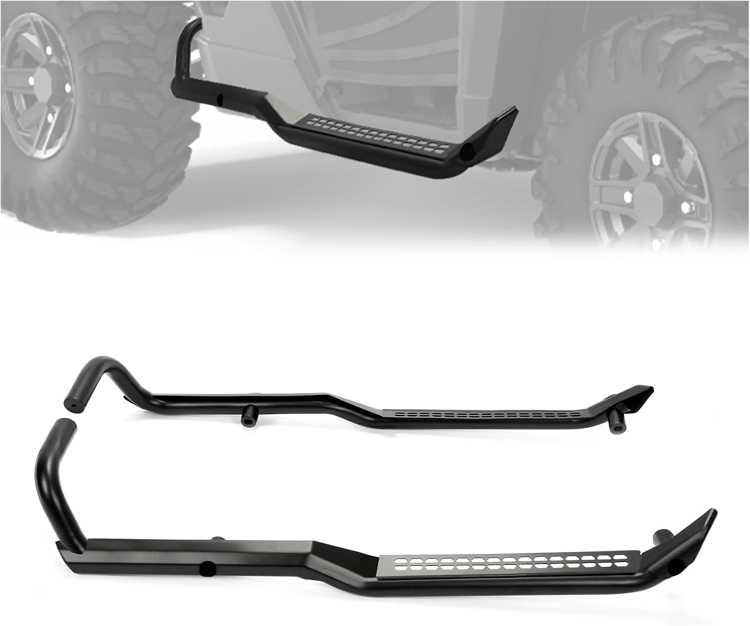 Kojem Rock Guards Sliders Side Steps Compatible with 2018-2023 Polaris RANGER XP/ 1000/ XP 1000, 2019-2022 PRO XD Nerf Bars W/Boot Scraper Replace for Part# 2882530