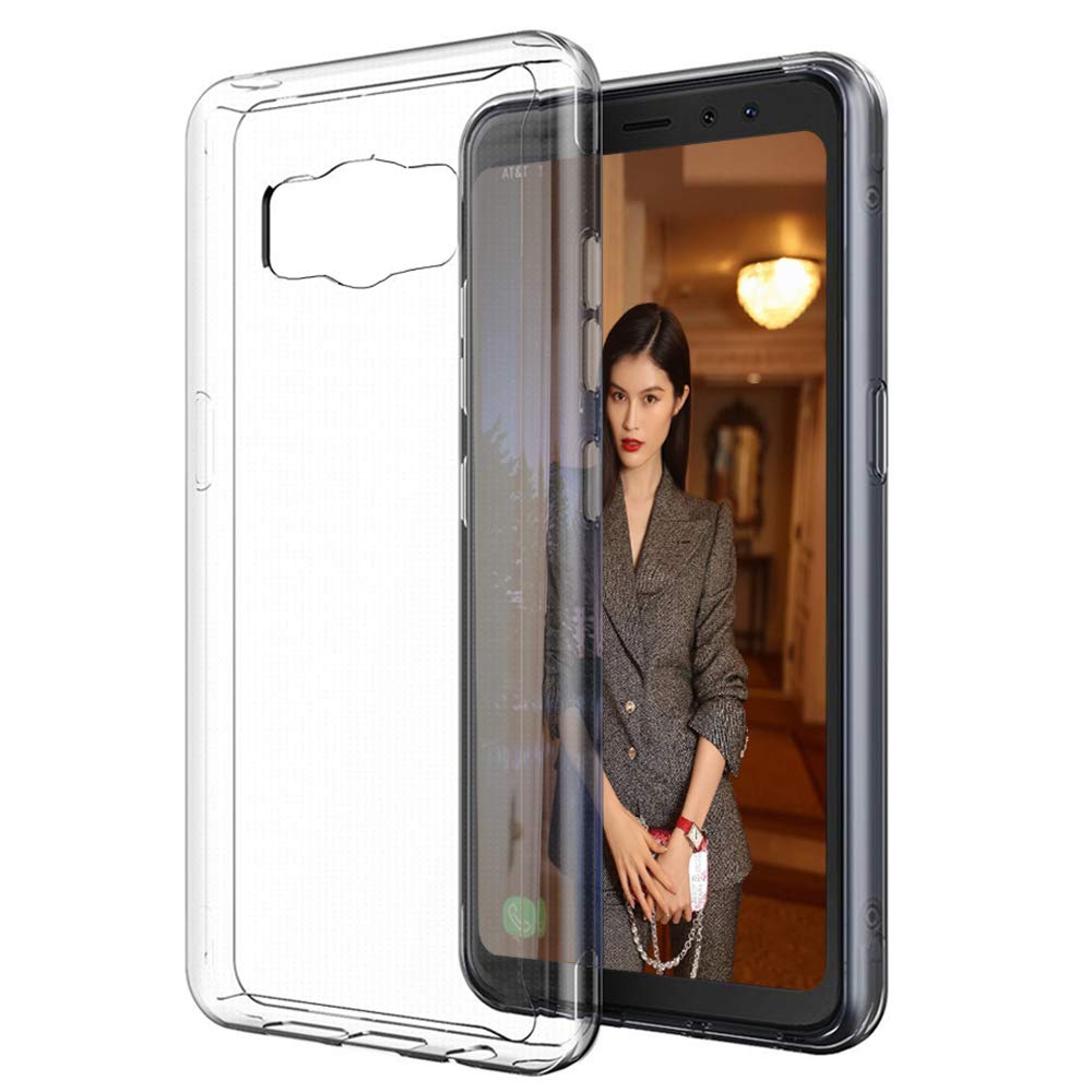 Galaxy S8 Active Case Clear,Slim Thin Soft Skin Silicone Flexible TPU Gel Rubber Lightweight Shockproof Anti-Scratch Protective Cases Cover for Samsung Galaxy S8 Active (Crystal Clear)