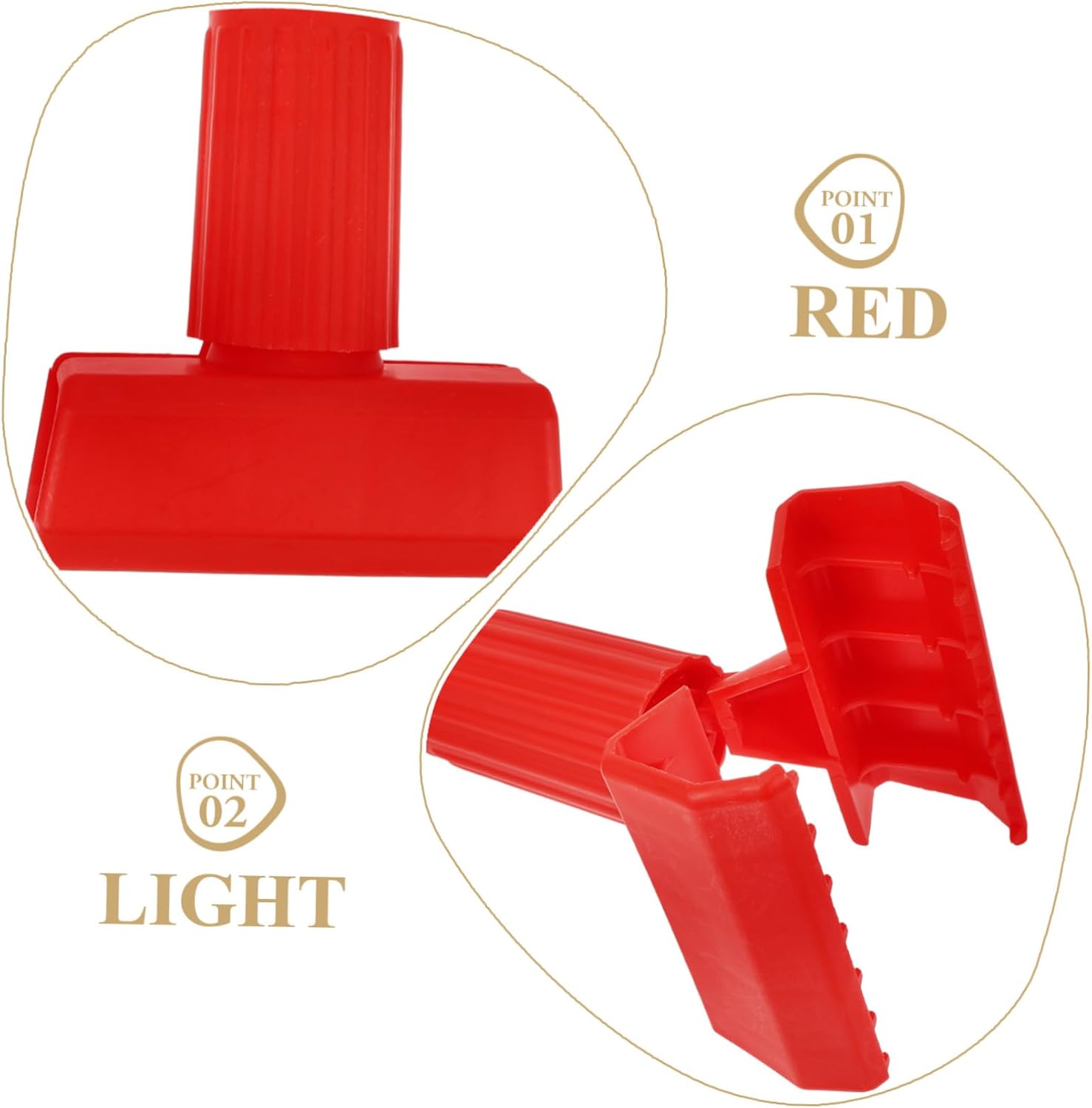 PRETYZOOM 8pcs Mop Head Clamps Ergonomic Replacement Clips for Cleaning Stylish Design for Easy Detachment and Versatile Use for Commercial and Home Cleaning Tasks