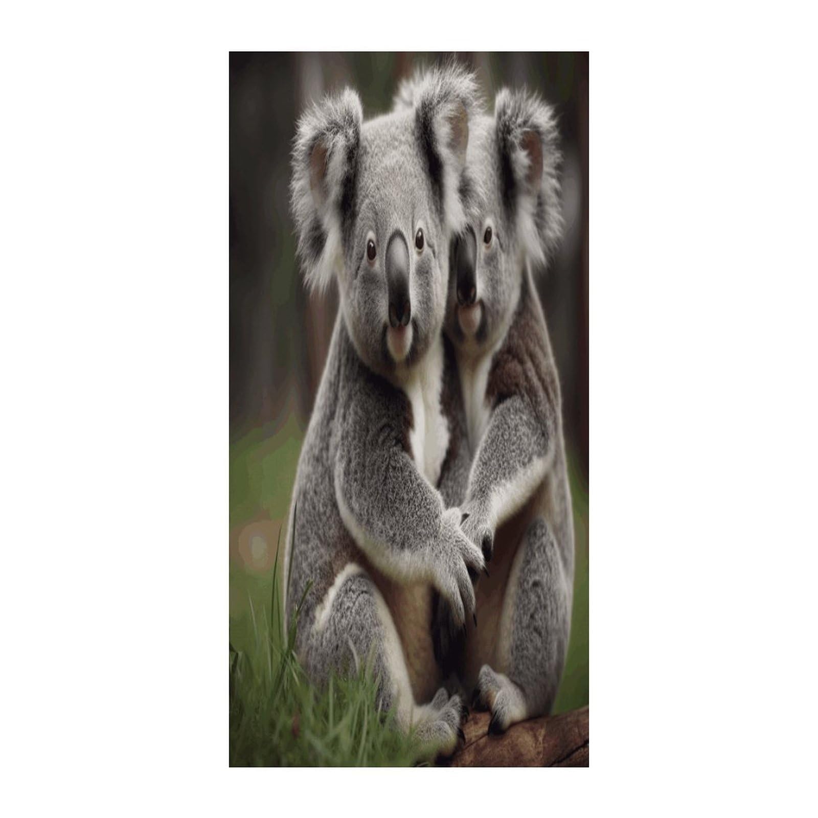 Fekiloot Style Cute Koala Bear Door Curtain Room Divider Curtains